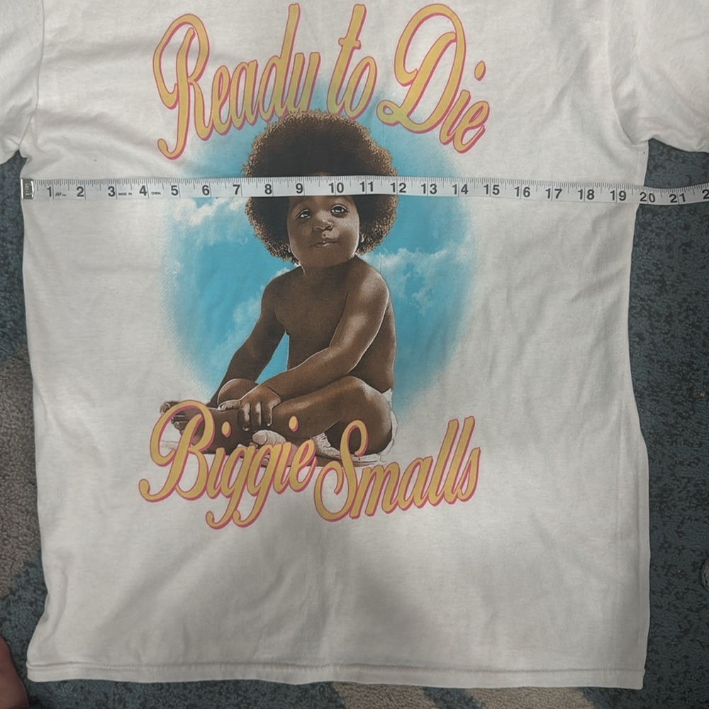 Biggie Smalls Notorious BIG White Graphic Ready to Die Tee Shirt.  Sz M - Picture 4 of 6